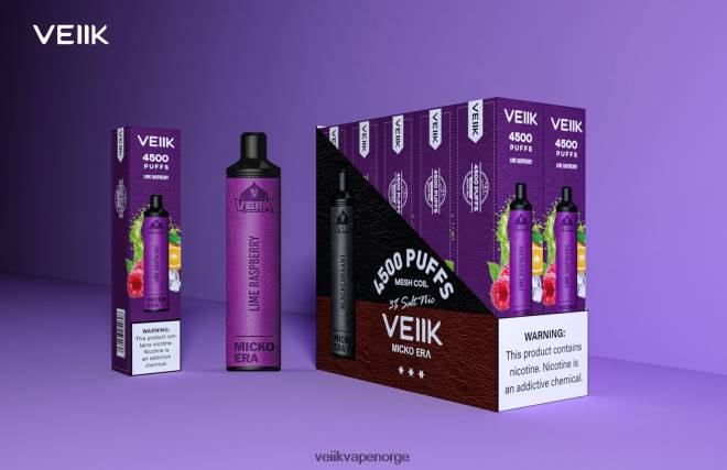VEIIK Micko Era 4500 puff engangs 30 mg lime bringebær P6L86V10 VEIIK Airo Pod