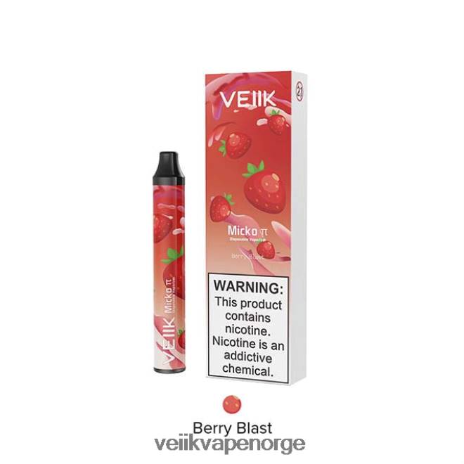 VEIIK Micko Pie engangs vape 600 puff bærsprengning P6L86V26 VEIIK Micko Q Norge