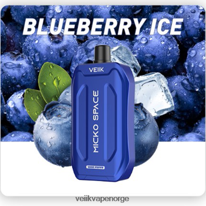 VEIIK Micko Space engangs vape 7000 puff blåbæris P6L86V38 VEIIK Airo Norge
