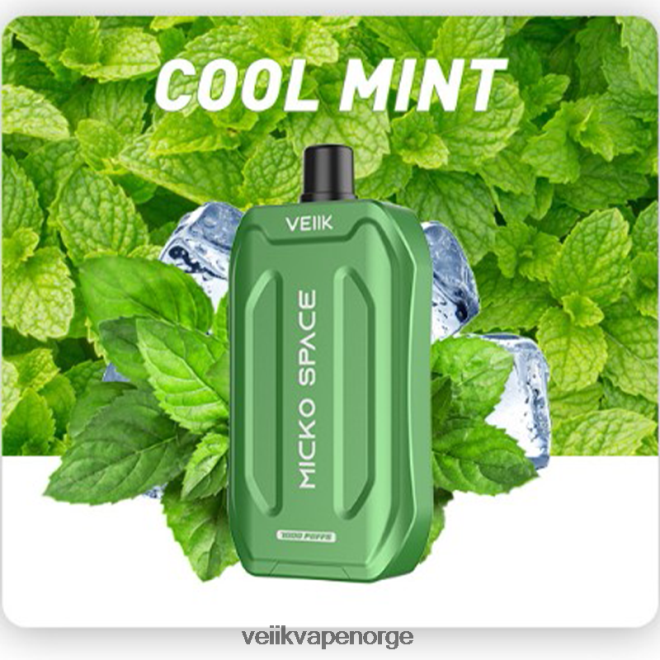 VEIIK Micko Space engangs vape 7000 puff kjølig mynte P6L86V36 VEIIK Micko Q Norge