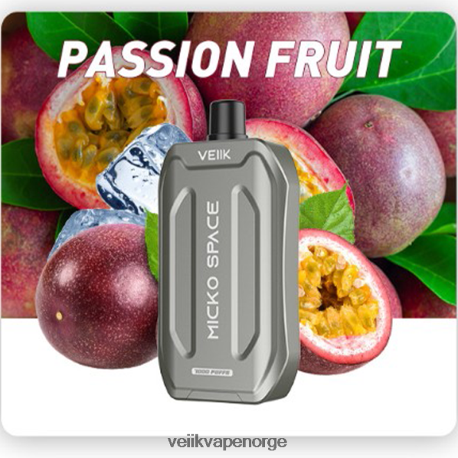 VEIIK Micko Space engangs vape 7000 puff pasjonsfrukt P6L86V37 VEIIK Micko Norge