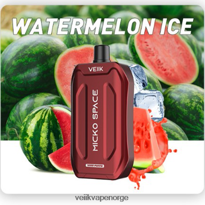 VEIIK Micko Space engangs vape 7000 puff vannmelon is P6L86V39 VEIIK Airo Kit Norge