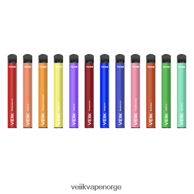 VEIIK Ticko engangs vape 1200 puffs flere smaker P6L86V31 VEIIK Vape Norge